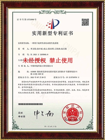 一种用于处理生活污水的生化系统（202121285903.0）