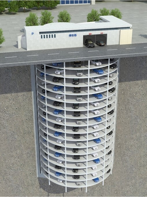 竖井式停车库