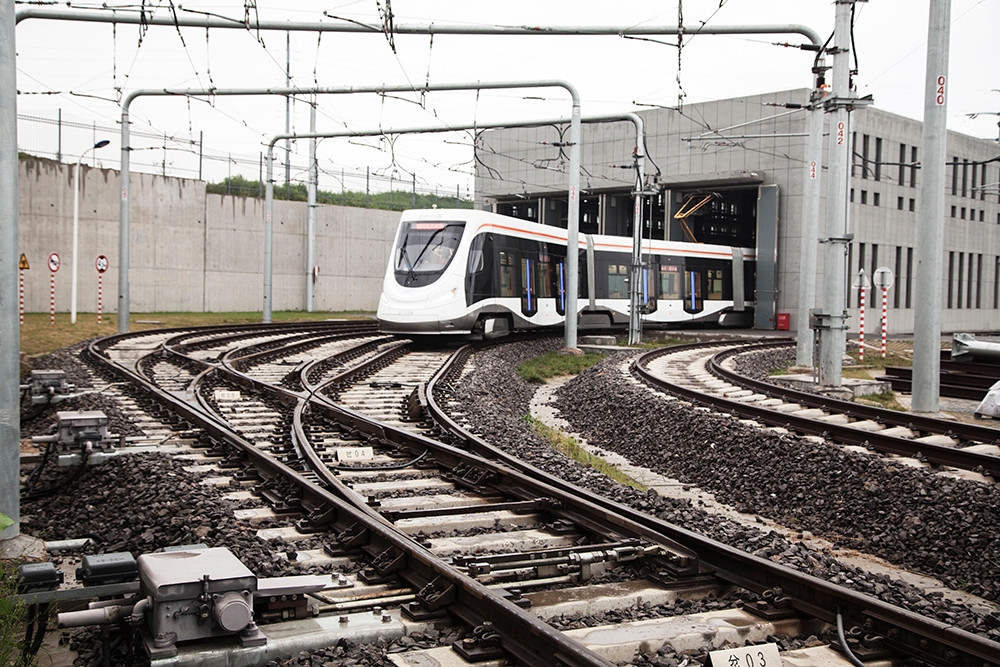 有轨电车梳子型道岔