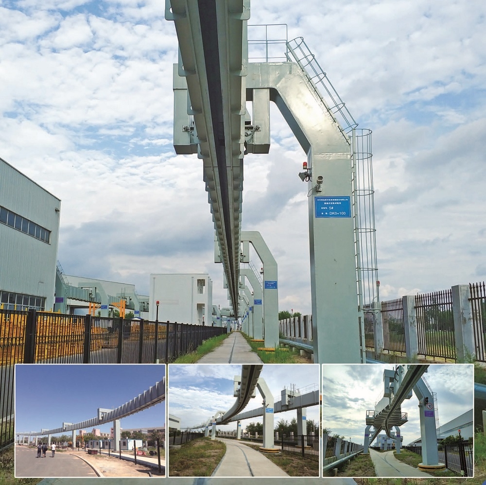 Suspension monorail test line