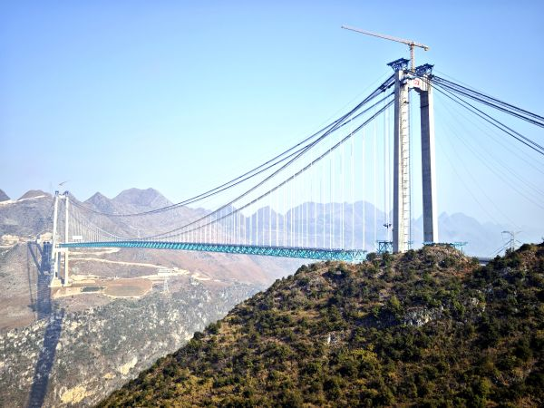 “世界第一高桥” 六安高速花江峡谷大桥合龙3 “世界第一高桥” 六安高速花江峡谷大桥合龙3