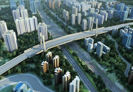 建安街（白沙洲大道~南湖路）工程跨铁路桥