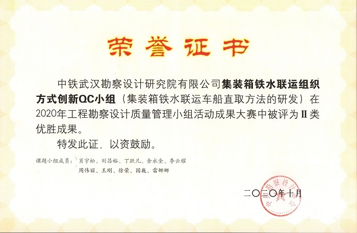 2020年工程勘察设计质量管理小组活动成果大赛优胜成果